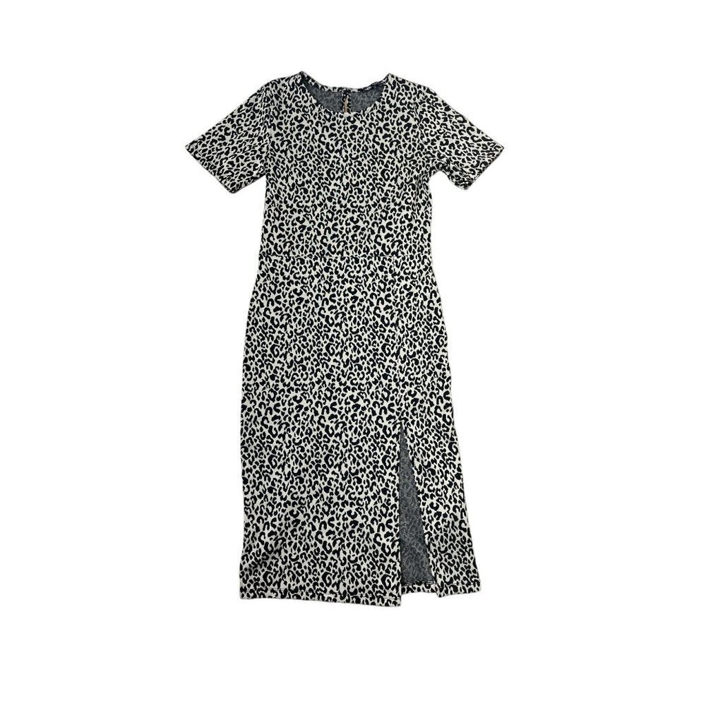 Zara Womens Leopard Midi Dress Size S
